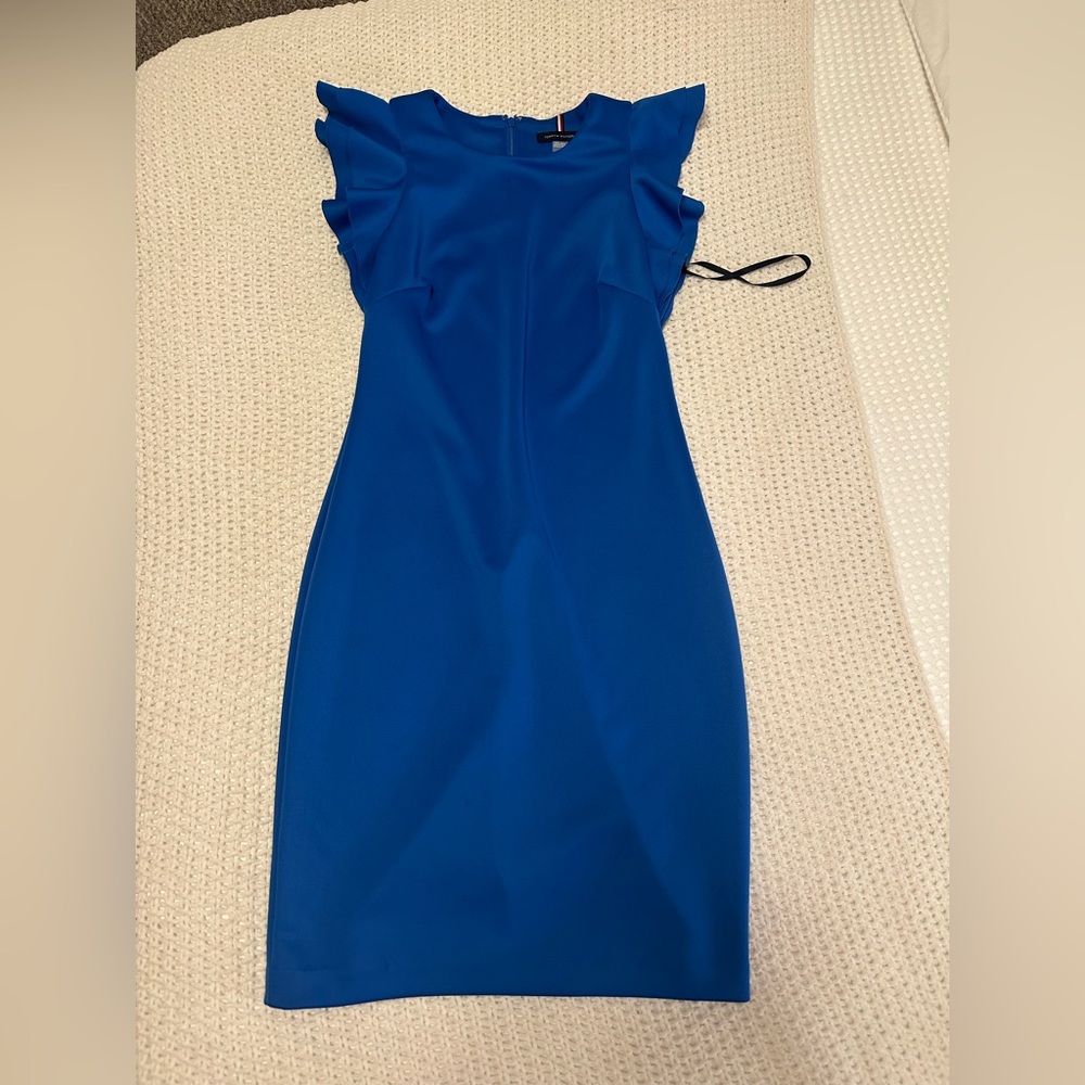 Tommy Hilfiger Women's Flutter Sleeve Scuba Dress